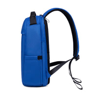 Lux & Nyx Purpose Backpack - 16" Laptop Backpack With Trolley Strap - Electric Blue - Backpack Side View