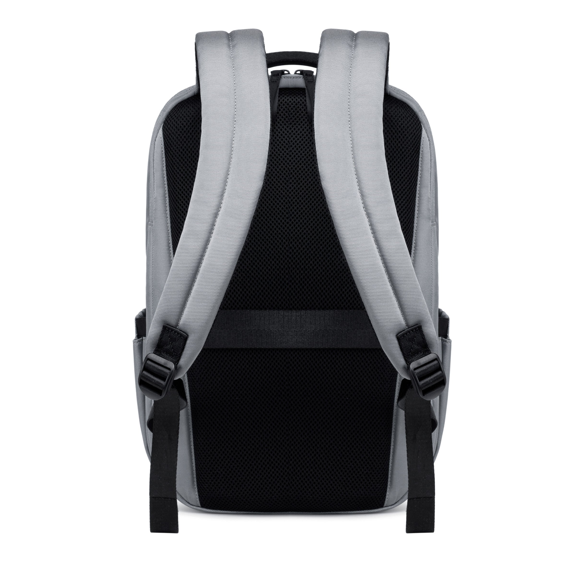 Lux & Nyx Purpose Backpack - 16" Laptop Backpack With Trolley Strap - Gray - Backpack Back View