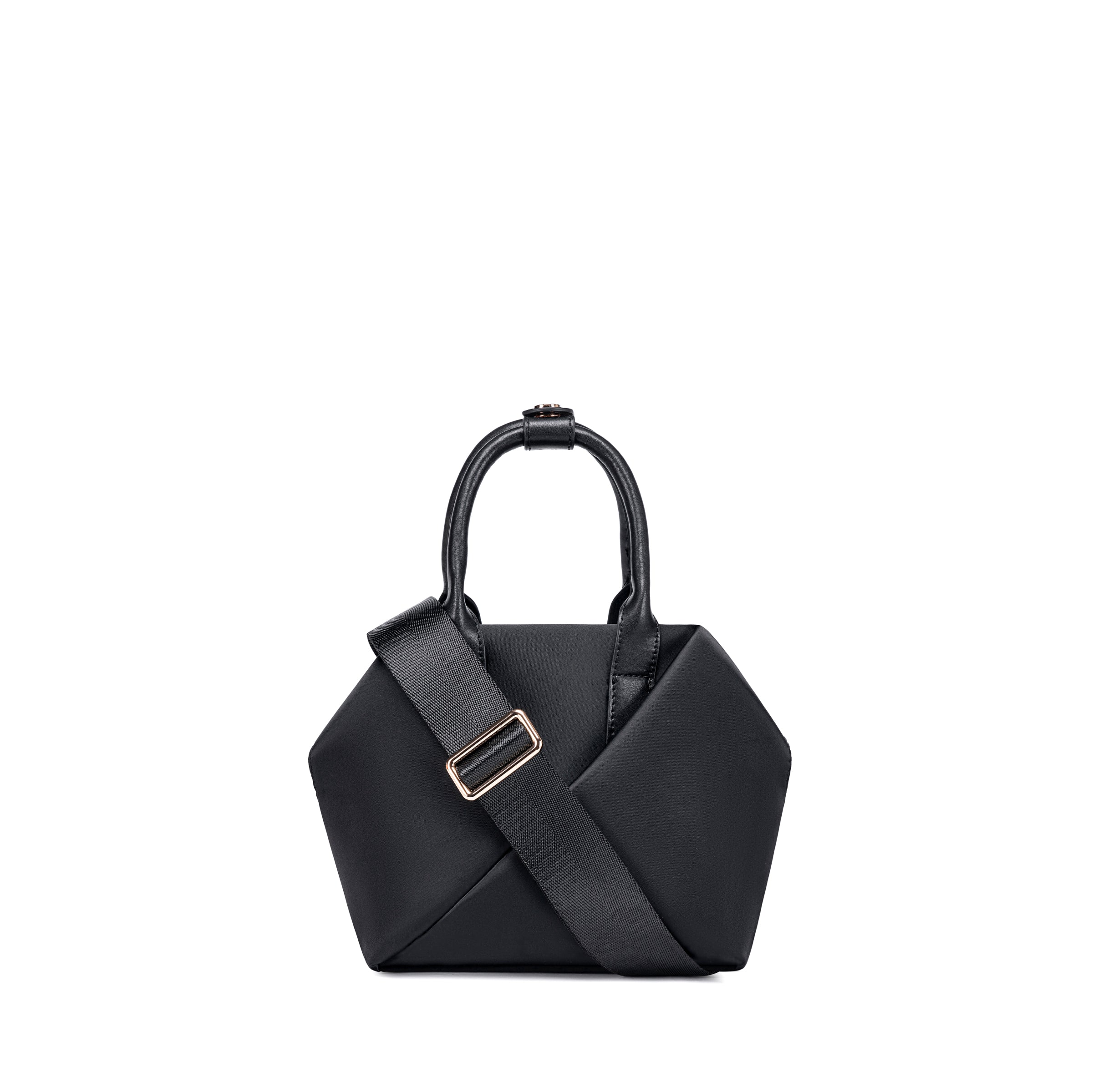 Lux & Nyx Small Origami Crossbody & Handbag Tote Ultra Matte - Black - Tote With Detachable Crossbody Strap, Handbag Mode