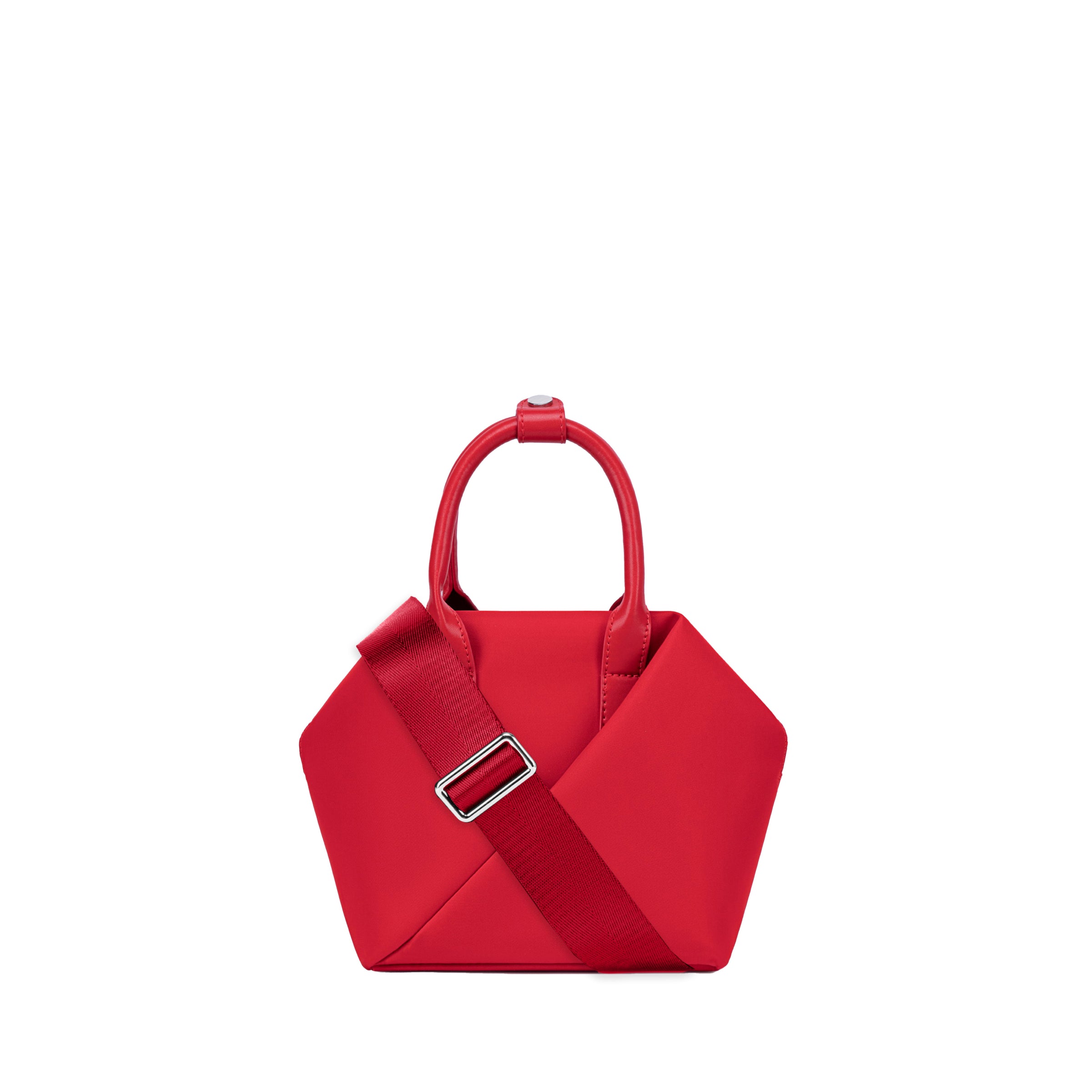 Lux & Nyx Small Origami Crossbody & Handbag Tote Ultra Matte - Cardinal Red - Tote With Detachable Crossbody Strap, Handbag Mode