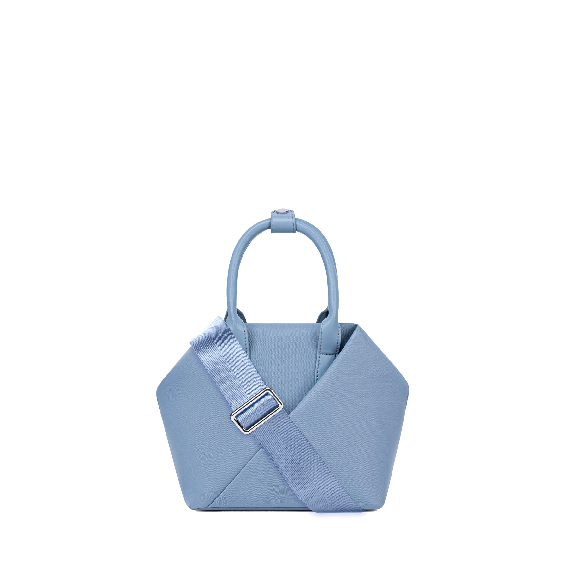 Lux & Nyx Small Origami Crossbody & Handbag Tote Ultra Matte - Cashmere Blue - Tote With Detachable Crossbody Strap, Handbag Mode
