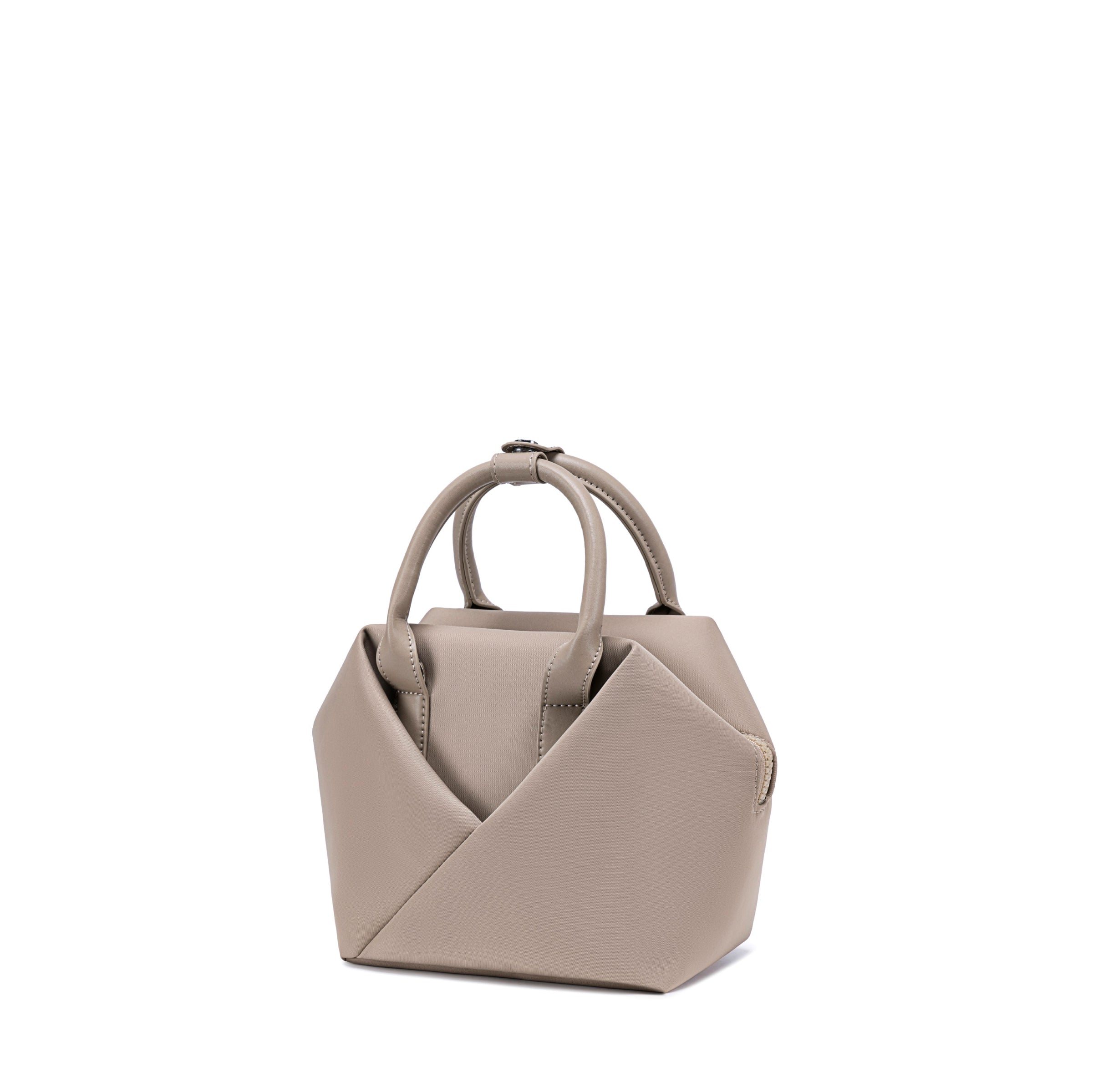 Lux & Nyx Small Origami Crossbody & Handbag Tote Ultra Matte - Champagne - Quarter View, Handbag Mode