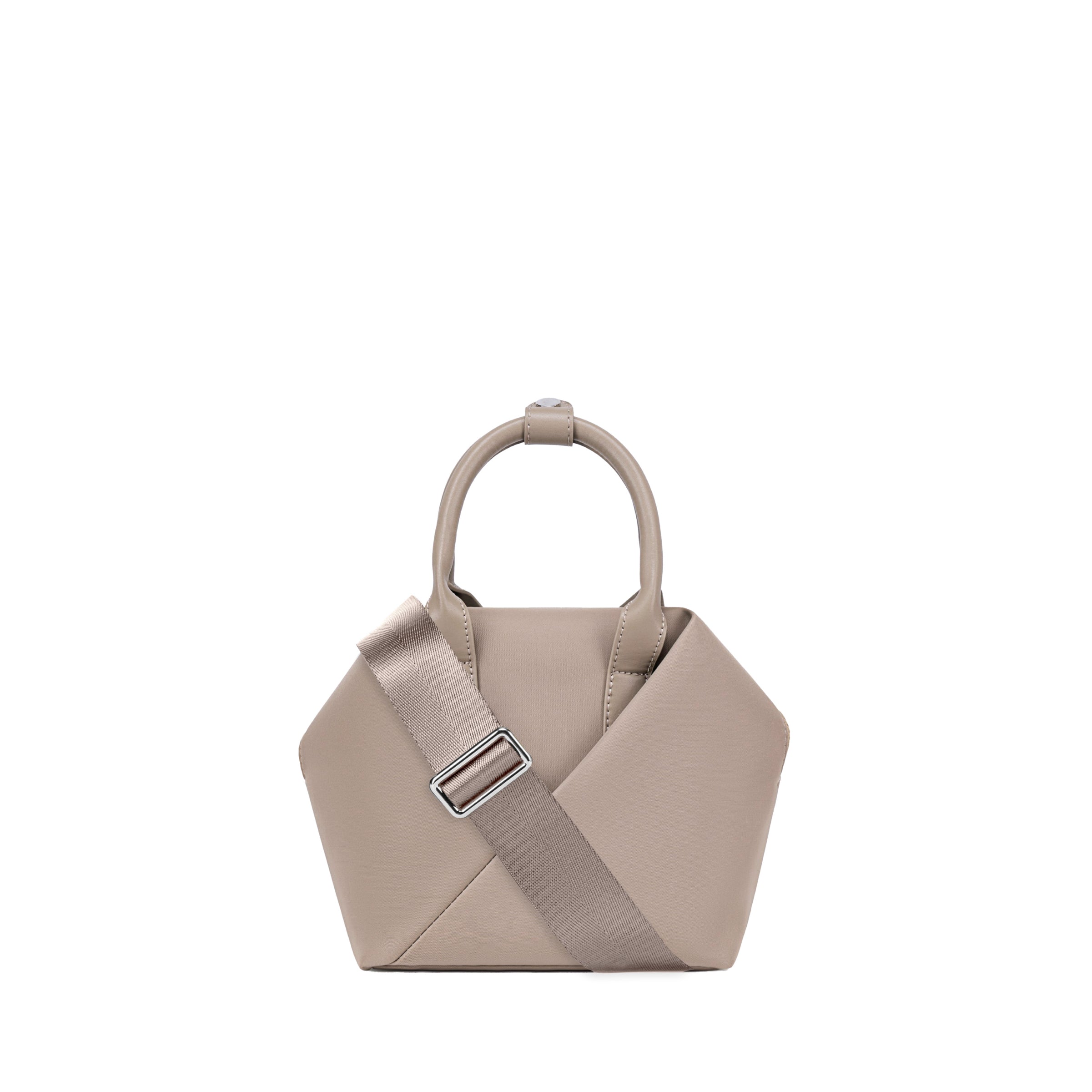 Lux & Nyx Small Origami Crossbody & Handbag Tote Ultra Matte - Champagne - Tote With Detachable Crossbody Strap, Handbag Mode