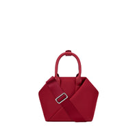 Lux & Nyx Small Origami Crossbody & Handbag Tote Ultra Matte - Crimson Red - Tote With Detachable Crossbody Strap, Handbag Mode
