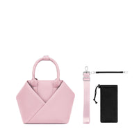 Lux & Nyx Small Origami Crossbody & Handbag Tote Ultra Matte - Hopeful Pink - Tote and Detachable Water Bottle Holder Pouch Containing Water Bottle, Handbag Mode