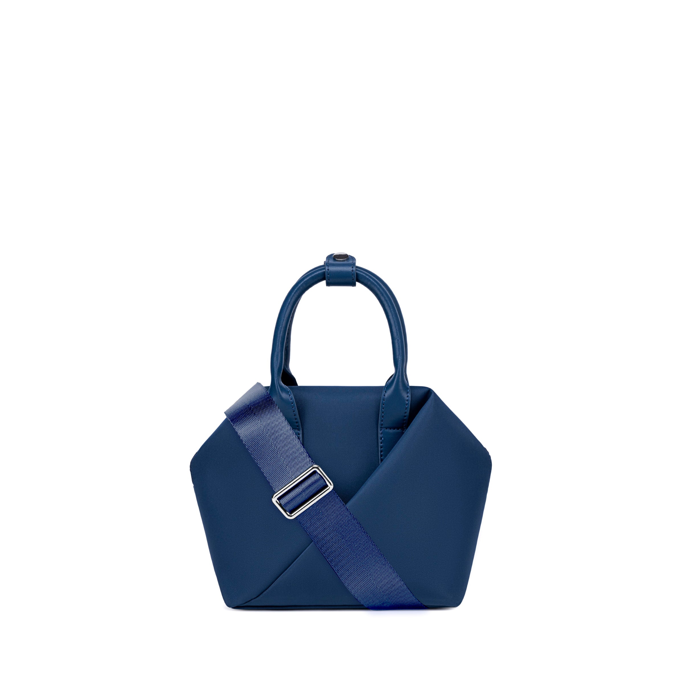 Lux & Nyx Small Origami Crossbody & Handbag Tote Ultra Matte - Navy Blue - Tote With Detachable Crossbody Strap, Handbag Mode