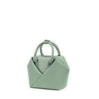 Lux & Nyx Small Origami Crossbody & Handbag Tote Ultra Matte - Sage Green - Quarter View, Handbag Mode