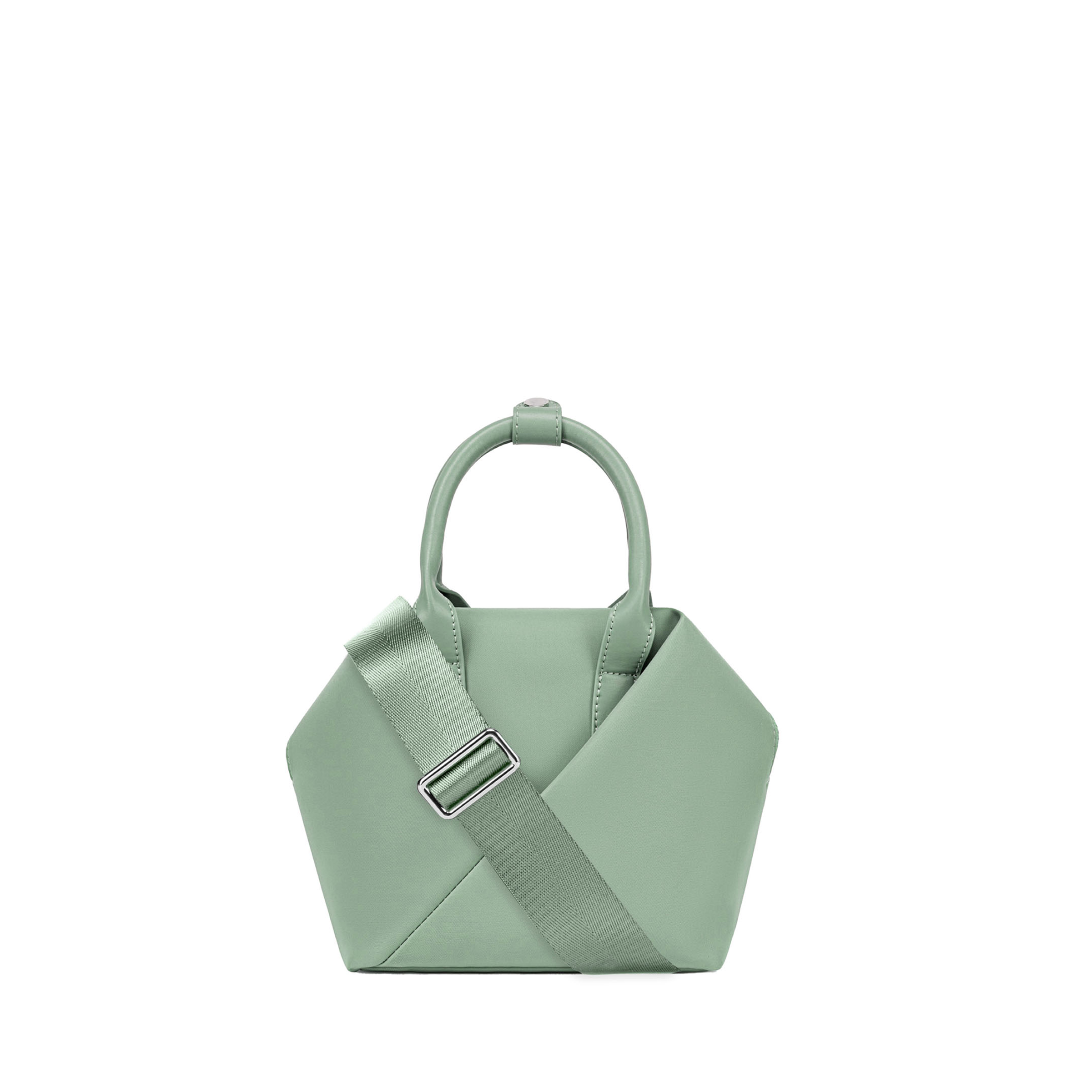 Lux & Nyx Small Origami Crossbody & Handbag Tote Ultra Matte - Sage Green - Tote With Detachable Crossbody Strap, Handbag Mode