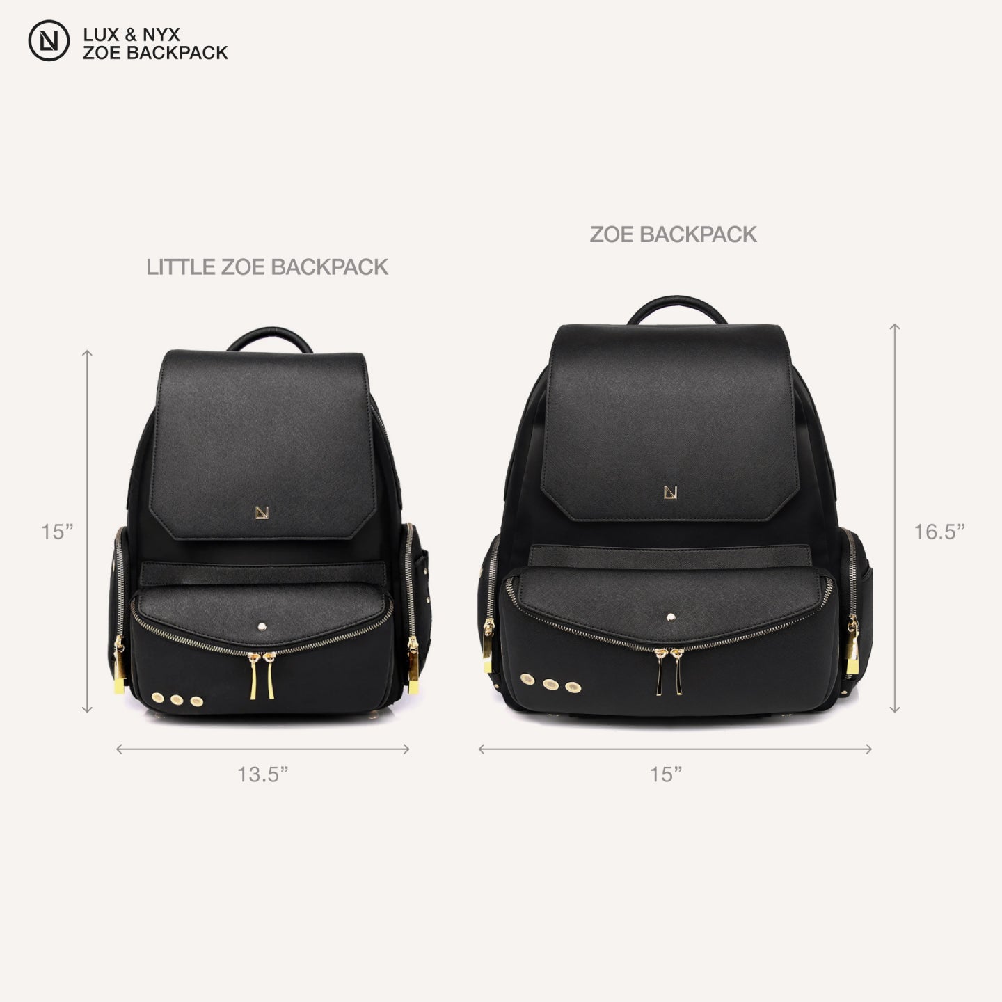 Two black backpacks, 