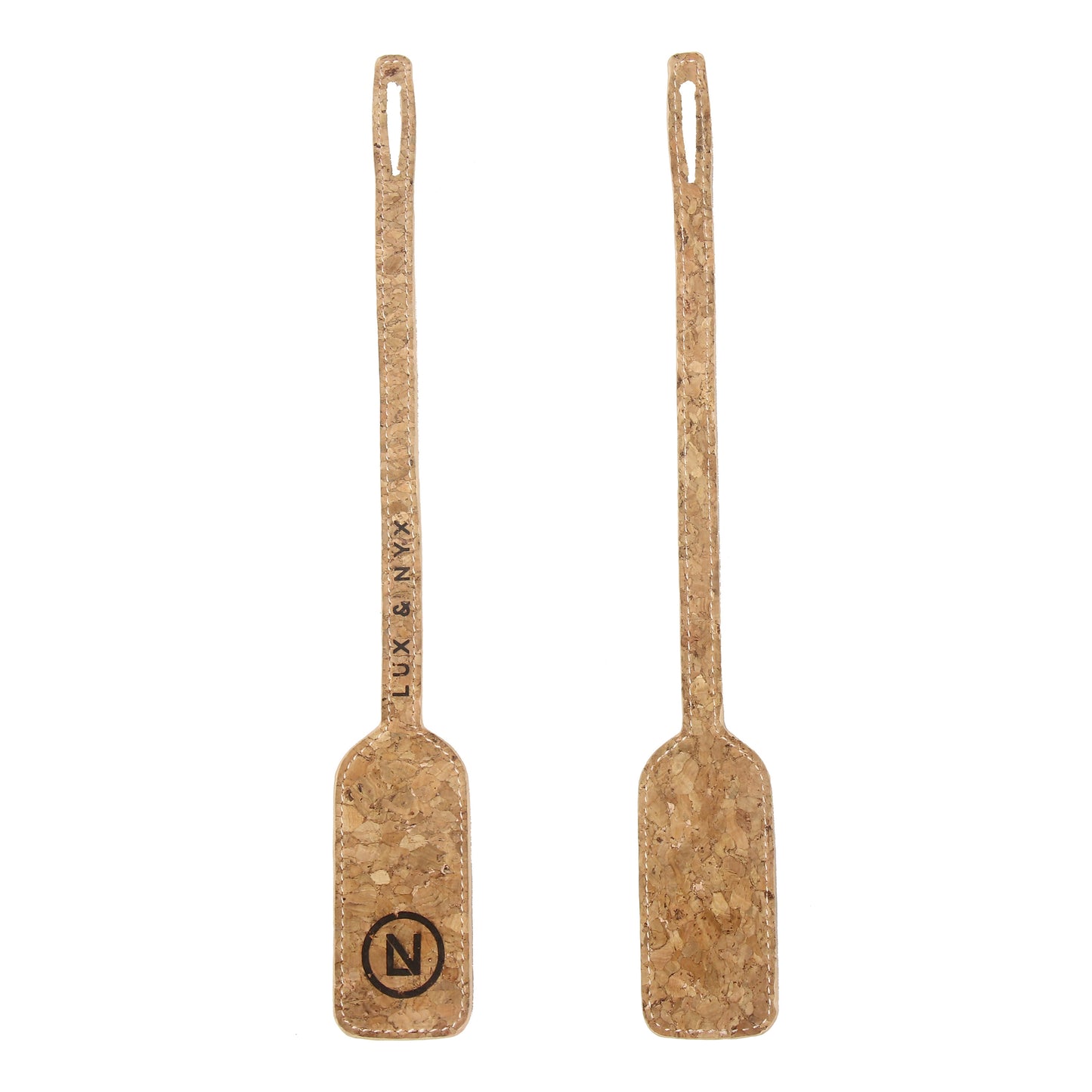 Lux & Nyx Wine Tote - Cork - Removable Tag, Front View and Back View