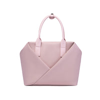 Lux & Nyx Large Origami Tote Ultra Matte - 15" Laptop Tote With Luggage Sleeve - Pink - Front View