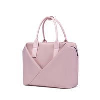 Lux & Nyx Large Origami Tote Ultra Matte - 15" Laptop Tote With Luggage Sleeve - Pink - Quarter View