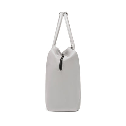 Lux & Nyx Large Origami Tote Ultra Matte - 15" Laptop Tote With Luggage Sleeve - Grey - Side View